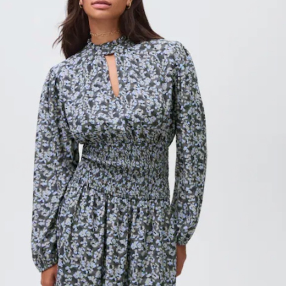 Mango Short Flowing Dress Long Sleeve NWT Small - Picture 2 of 6